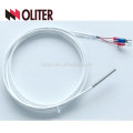 high accuracy sus304 probe waterproof IP68 silicone rubber cable platinum resistance manufacturer pt100 sensor